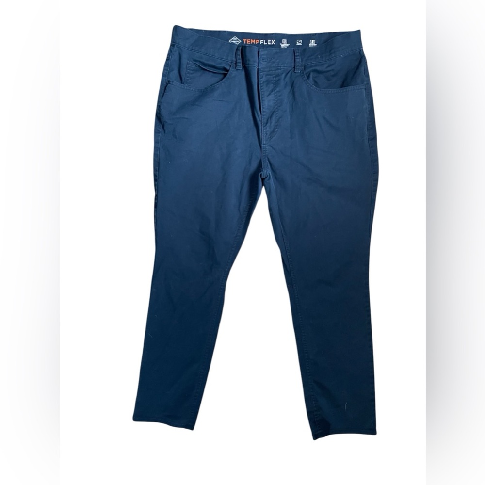 Mens St. John’s Bay Navy Blue Temp flex Stretch Slim Straight Leg Pants Jeans